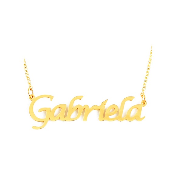 Gabriela Name Necklace 18k Gold Plated Personalized Dainty Necklace - Picture 2 of 6